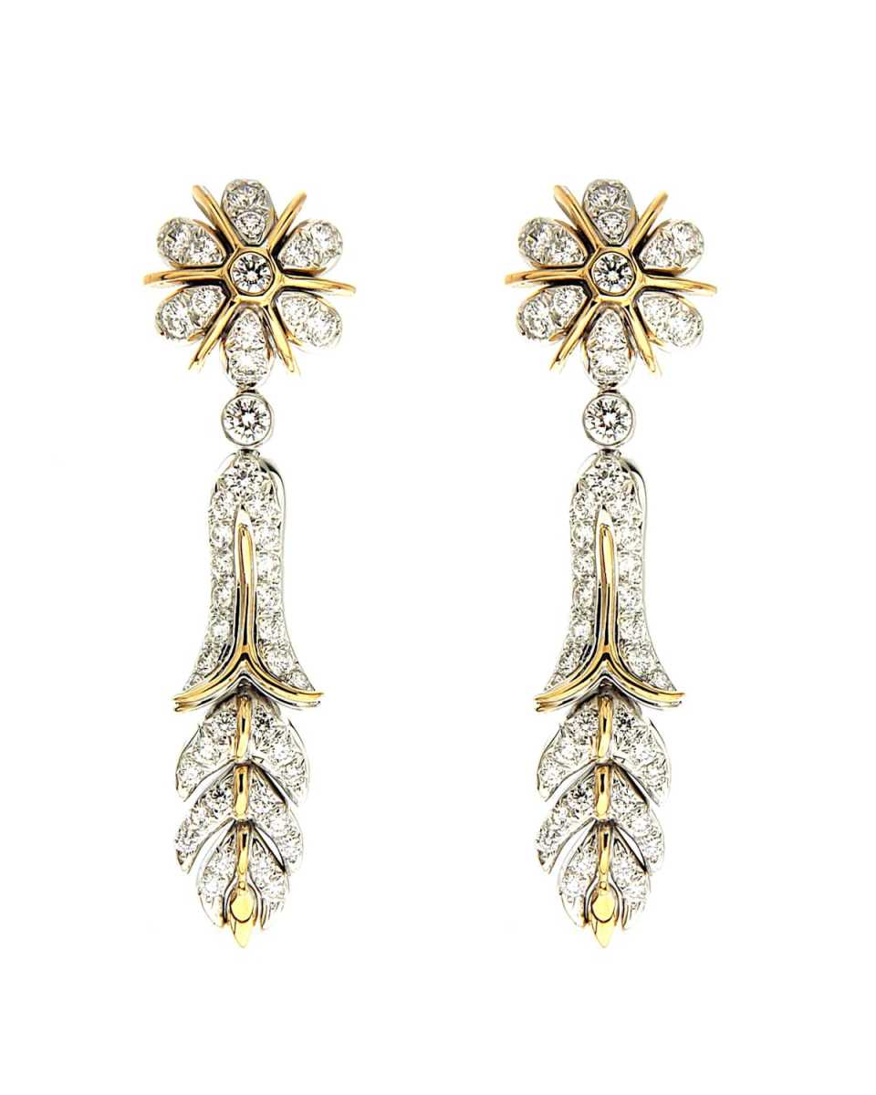 18KW ORCHIDEA EARRINGS D=3.2
